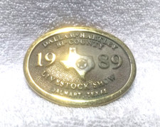 1989 Dallam-Hartley Bi-County Livestock Show Dalhart Texas BTS Brass Buckle 2