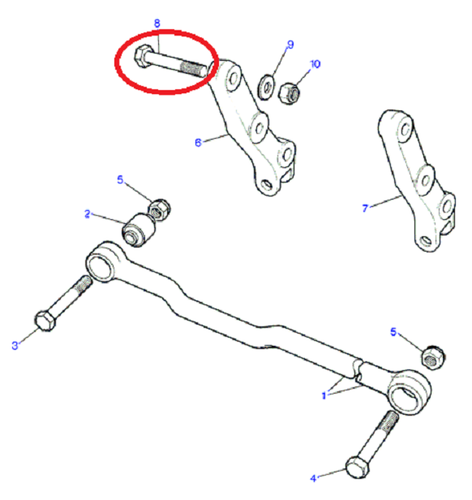 253952 Perno 1/2"" x 6 1/2"" UNF Range Rover Classic Discovery 1 y Defender - Imagen 5 de 9