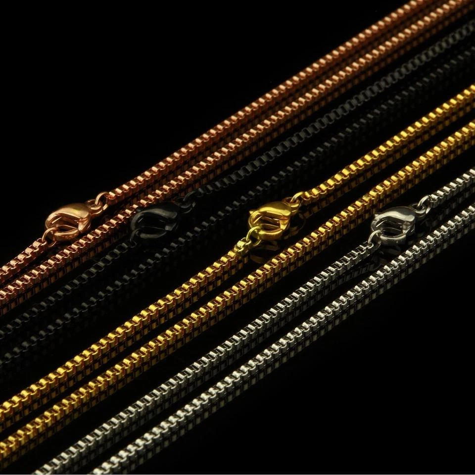 DIAMOND EMPIRE Cadena veneciana oro 750 1,5 mm cadena chapada en oro IMPERMEABLE mujer hombre K2861L