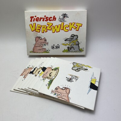  Tierisch verzwickt  Uli Stein  1988 Kult Schwein Maus Geduldsspiel 9er Puzzle