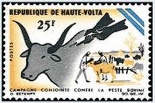 Timbre Animaux Mammifères Bovins Haute Volta 172 ** (74369FF)