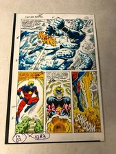 CAPTAIN MARVEL #61 comic art color guide HALF SPLASH 1979 battles TARTARUS 