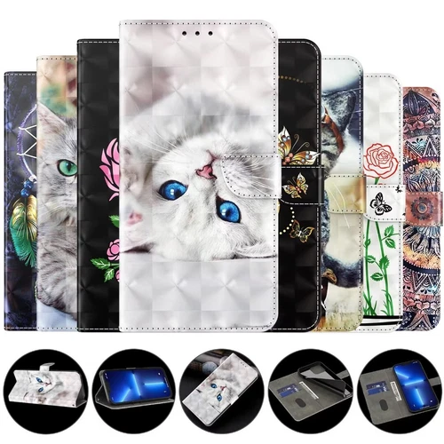Wolf Dog Flower Cat Wallet Cover Case For Google Pixel 9 8 7 6 9A 8A 7A 6A 5 4A - Picture 2 of 28