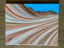 COYOTE WAVE UTAH ACRYLIC PAINTING on 11x14 CANVAS by SDSchwitters #121