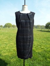 Black Sparkle Paneled Stretch Occasion Dress Fully Lined PER UNA Plus Size 20