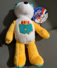 Ohio State COIN BEAR Plush 17th State w/Tags 2002 Limited Treasures 9' tall Vtg