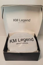 KM Legend Men's Leather Dress Belt-Classic & Fashion for 50 In Essential Black 