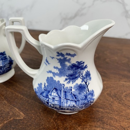 J & G Meakin Merrie England Cream and Sugar Set Sanford Orcas Lower Brockhampton - Picture 2 of 12