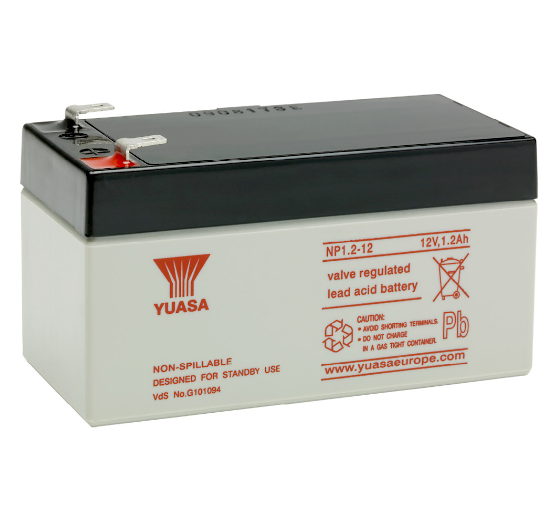YUASA NP1.2-12 Batteria ermetica al piombo 12V 1,2Ah  AGM
