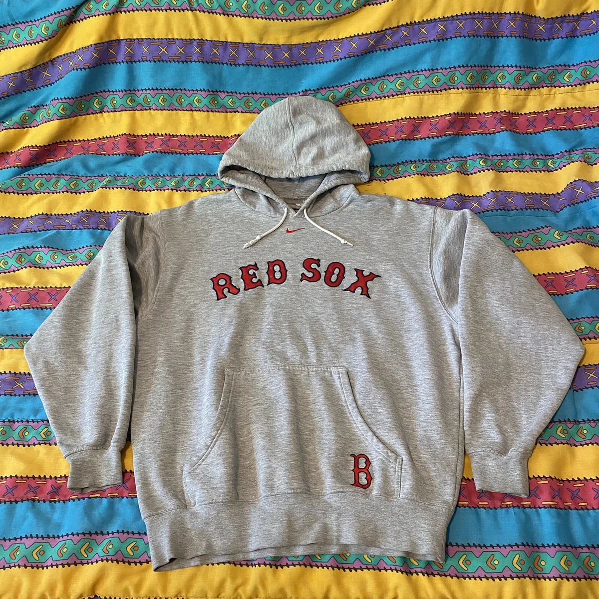 Vintage Nike Boston Red Sox Size m MLB Center Swoosh Pullover Hoodie | eBay