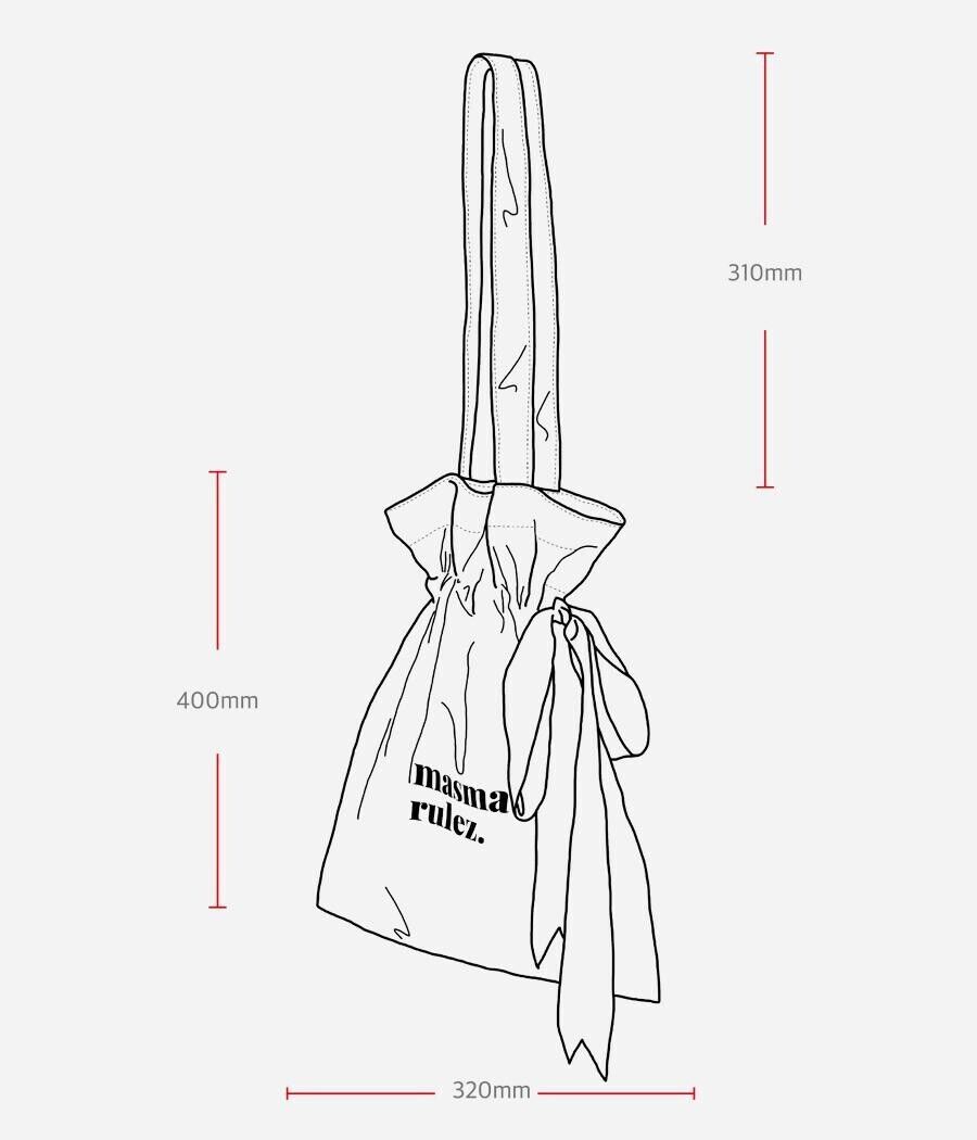 【masmarulez】 韓国人気★ Ribbon Eco Bag masmarulez】 韓国人気☆ Ribbon Eco Bag (masmarulez/エコ