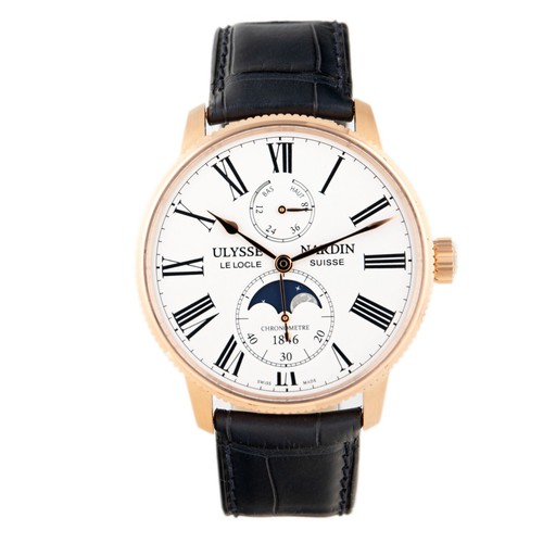 Ulysse Nardin Marine Torpilleur Moonphase Rose Gold 42mm 1192-310-0A/1A