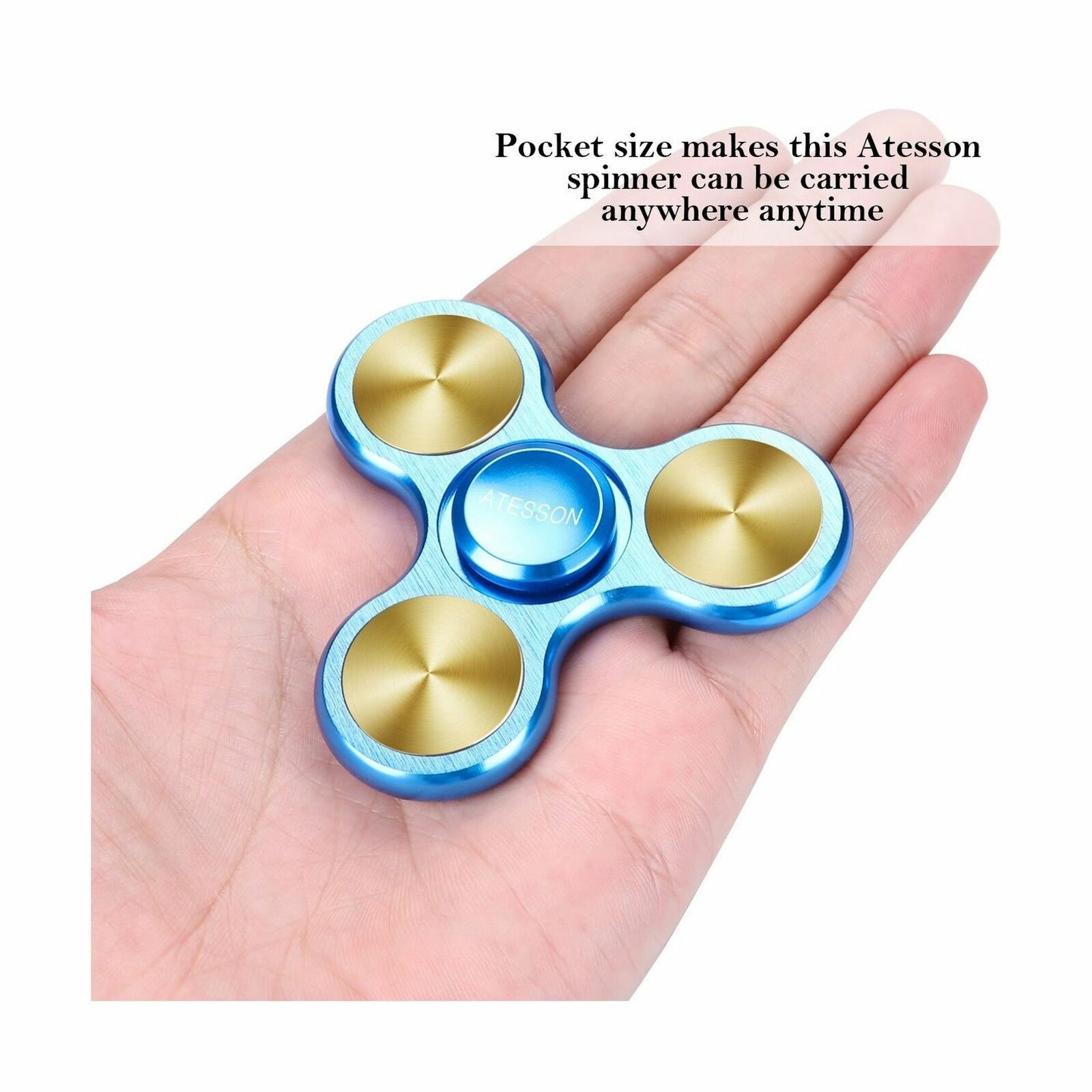 atesson fidget spinner toy 4 to 10 min spins ultra durable stainless steel