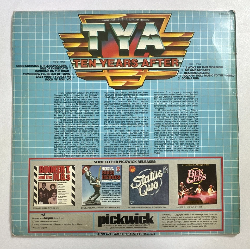 Ten Years After - Ten Years After Rock Compilation Lp Vinyl Record VG+ / VG+ - Image 3 of 4