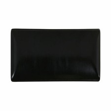 Midnight Rectangular Tray Black 20 x 13cm - Rectangle Ceramic Dinner Plate