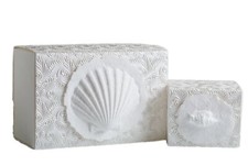 The Favorite Place  Burial Biodegradable Urn for Human Ashes, Small Shell