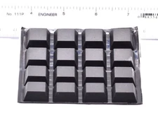 3/4" Square Rubber Feet  5/16" Height with 3M Adhesive Backing  Rubber Bumpers