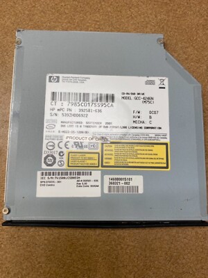 HP 392581-636 CD-RW/ DVD Drive GCC-4246N (M75C) | eBay