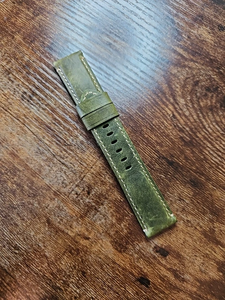 Panerai Watch 24/22mm OEM Dark Military Green Strap for Deployment Buckle - Image 4 of 4