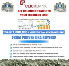 CLICKBANK Traffic - 1,000,000+ Clicks To Your Link - Internet Marketing Traffic!