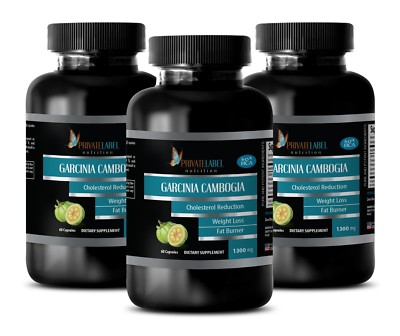 Garcinia Cambogia Extract 1300mg Natural Weight loss Diet Pills Fat Burner -3Bot