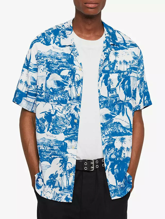 Allsaints - Men's - "AWA" Blue Pattened Shirt - Size S - RRP £85.00 image 3