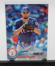 Alex Claudio Signed 2018 Topps Series Two Baseball Card # 404 Texas Rangers