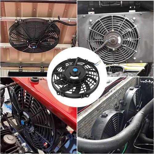 9 inch 12V Slim Fan Push Pull Electric Radiator Cooling Fan Mount Kit Universal - Picture 6 of 7