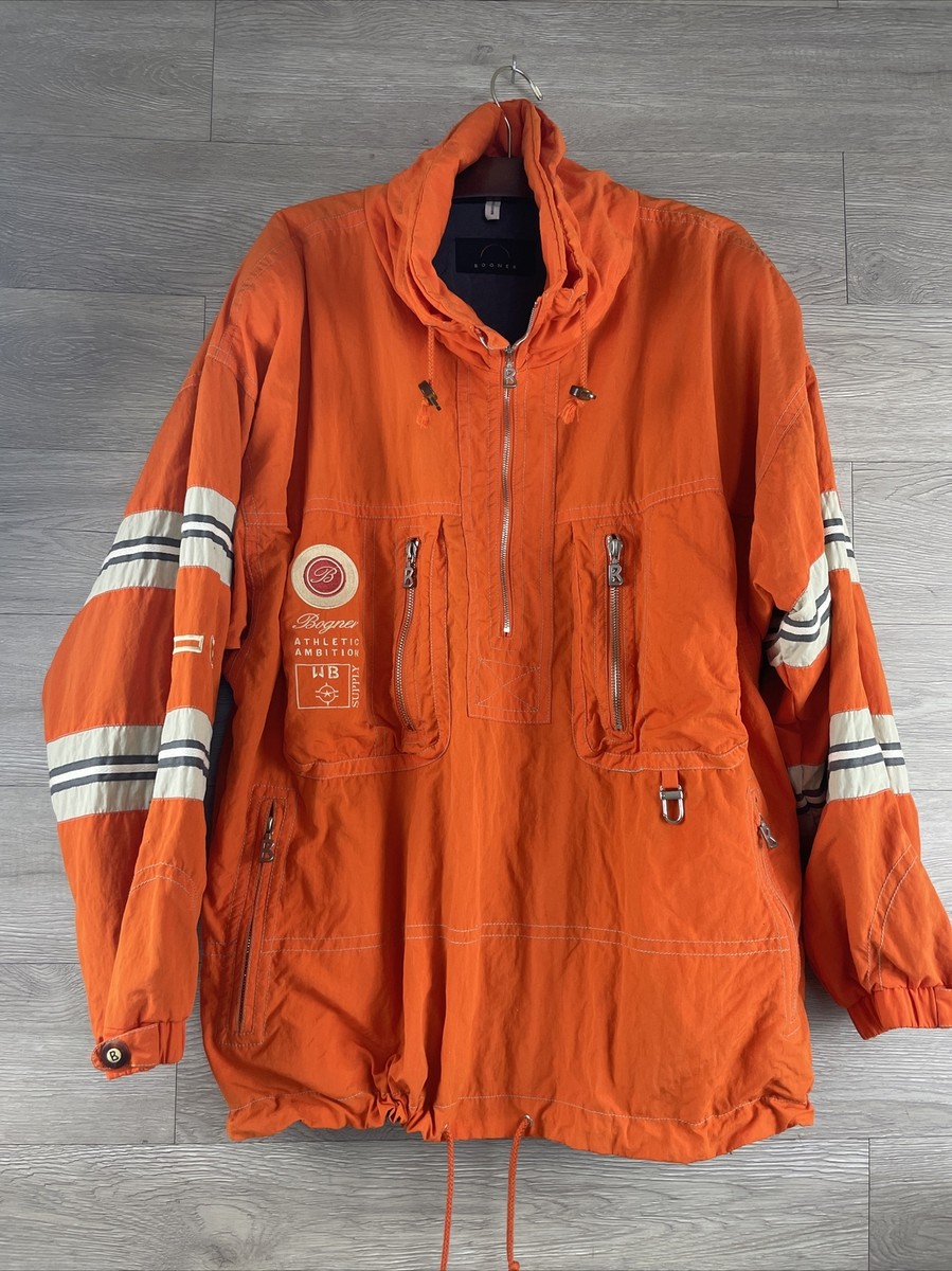 Vintage Bogner Ski Jacket XL Snow Coat Snowboard Winter Orange
