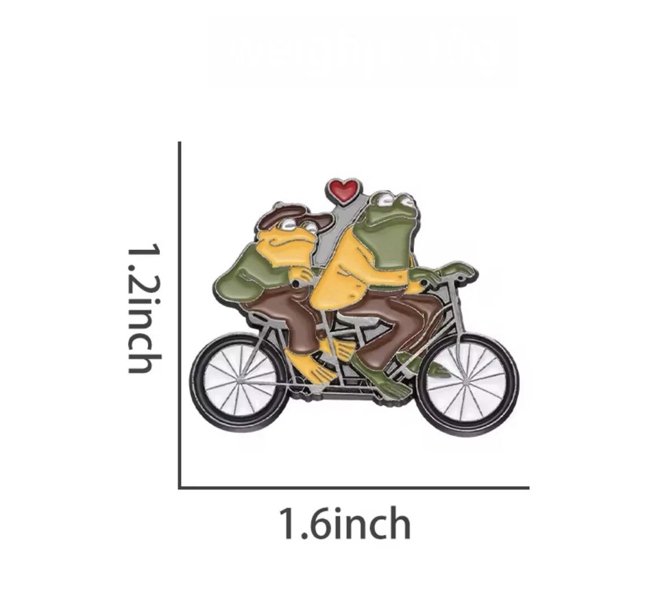 Frog And Toad Motorcycle 1pc Pin Double Rubber Pin Backer Love Fun FREE SHIPPING - Image 3 of 4
