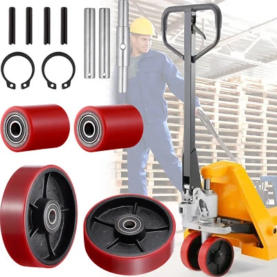 YDASALES Pallet Jack Truck Wheels Replacement Kit 20mm ID Bearings Steer Wheel Load Wheel