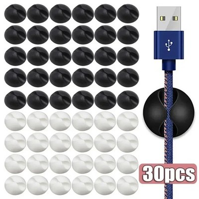 Self-Adhesive Silicone Cable Clips Wire Organizer for Desk & Car