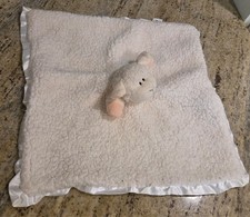 Stephan Baby Lamb Sheep Plush Lovey Security Blanket Satin Trim