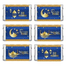 300 Pcs Eid Mubarak Mini Candy Bar Wrapper Stickers Ramadan Candy Stickers Ra...