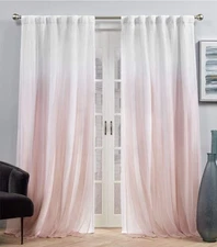 Exclusive Home Crescendo Lined Blackout Hidden Tab Curtains 52"x84" Blush 2Panel