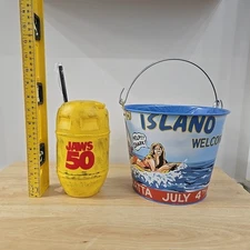 Jaws 50th Anniversary Popcorn Bucket & Cup Combo Set Regal Cinema READY TO SHIP