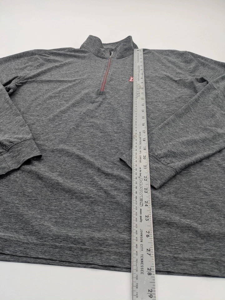 Straight Down Golf Pullover Crusher 1/4 Zip Large Gray Polyester - Image 2 of 4