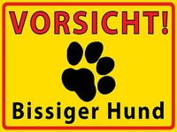 Holzschild 30X40 Cm Tiere Vorsicht Bissiger Hund Deko Geschenk Holz Schild