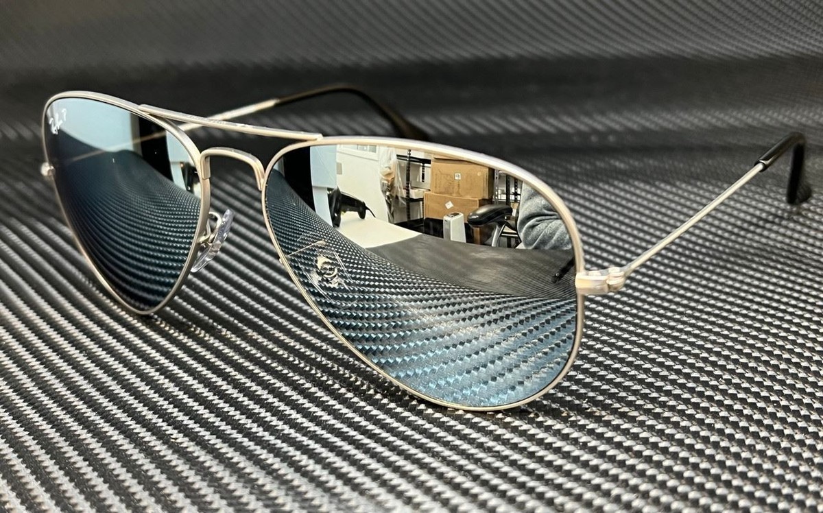 RAY BAN RB3025 019 W3 Silver Aviator 58 mm Unisex Polarized