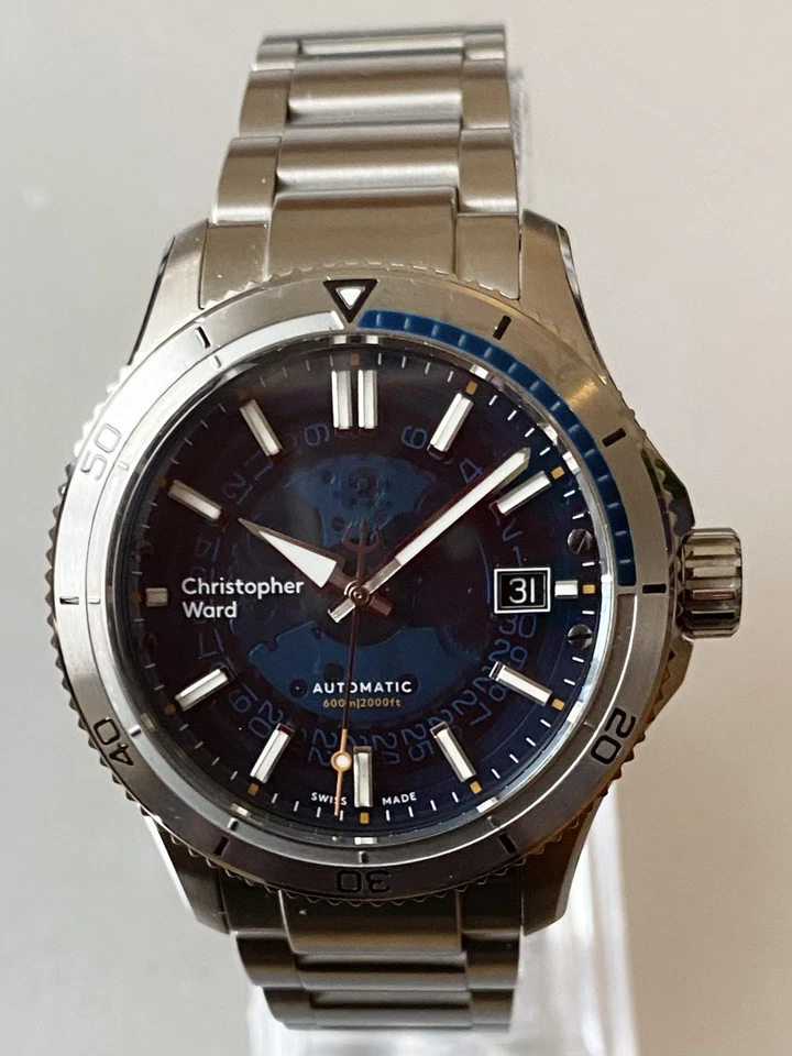 Reloj de buceo Christopher Ward C60 azul zafiro automático 600 m Foto 3 de 4