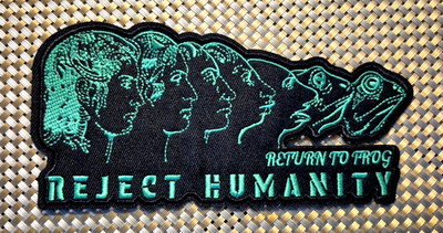 Reject Humanity Return to Frog Large Embroidered Patch Iron-On Sew-On US ship