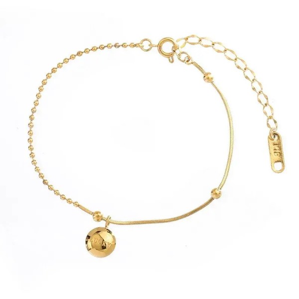 Damen FußKettchen Gold Edelstahl 18K Vergoldet FußKette Mit AnhäNger Elegant-image