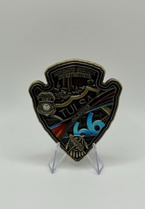 🌪️ HSI Tulsa Oklahoma Variant Arrowhead Federal Police Route 66 Coin 🌪️