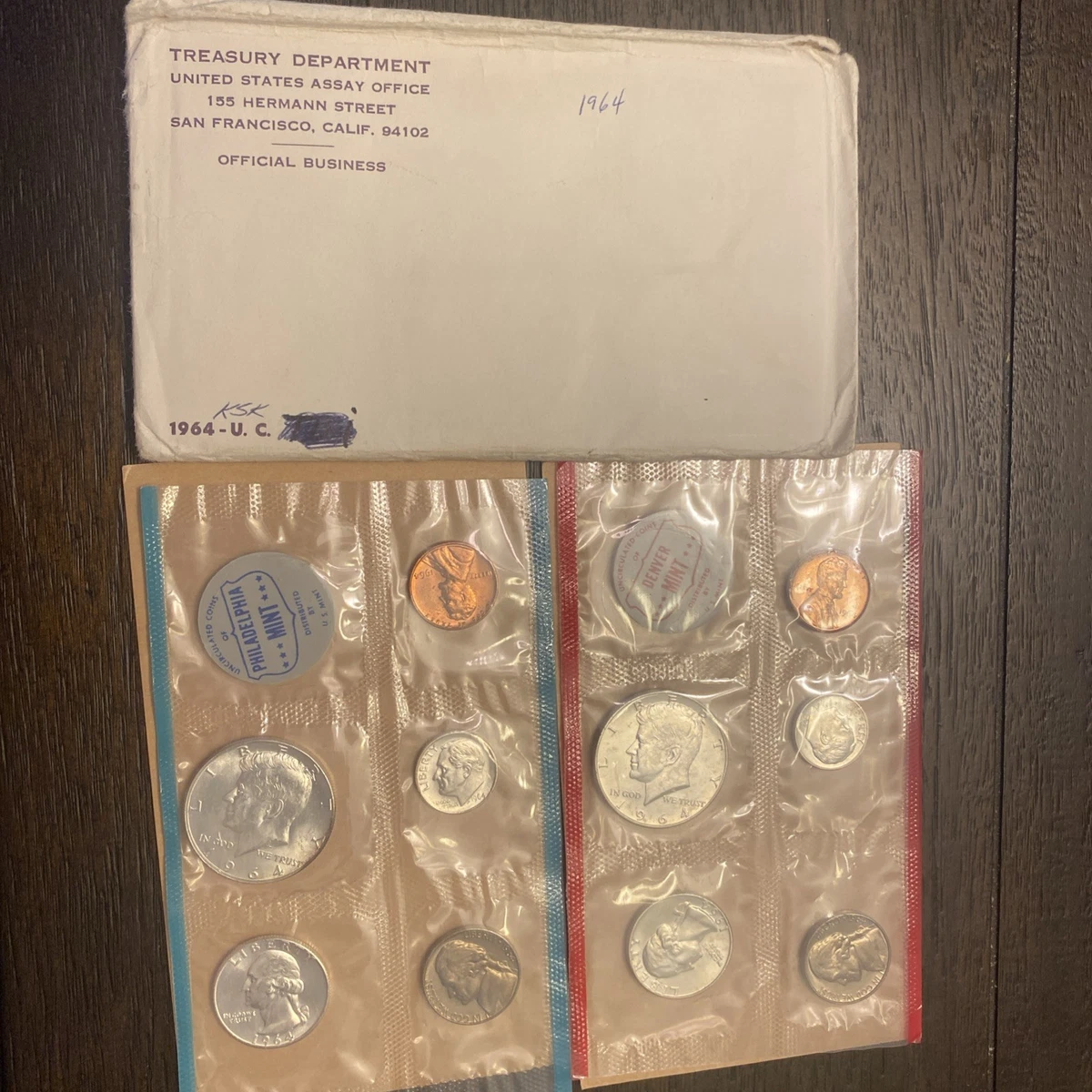 1964 银质美国硬币铸币厂套装| eBay