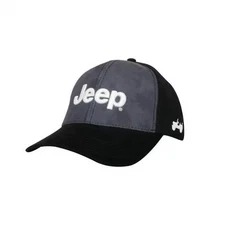 Jeep Logo and Willys Twill Cap Sublimated Print with Snap Closure in Black