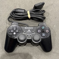 Sony PS2 BLACK Wired Controller OEM DualShock PlayStation 2 AUTHENTIC