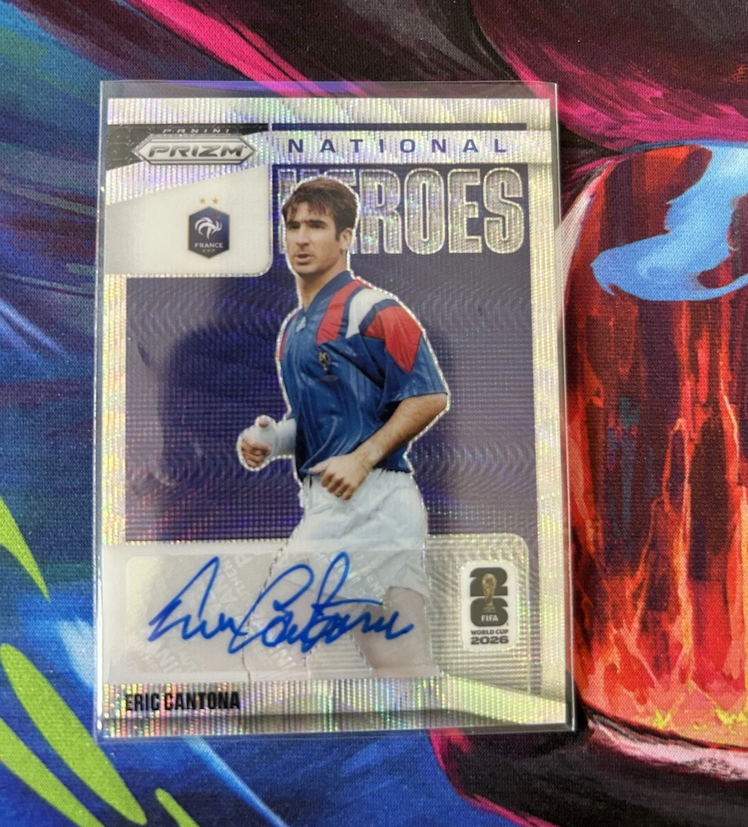 Eric Cantona Soccer Autographed Sports Trading Cards & Accessories