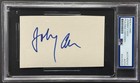Johnny Cash signed 3x5 index card PSA/DNA Slabbed Encapsulated