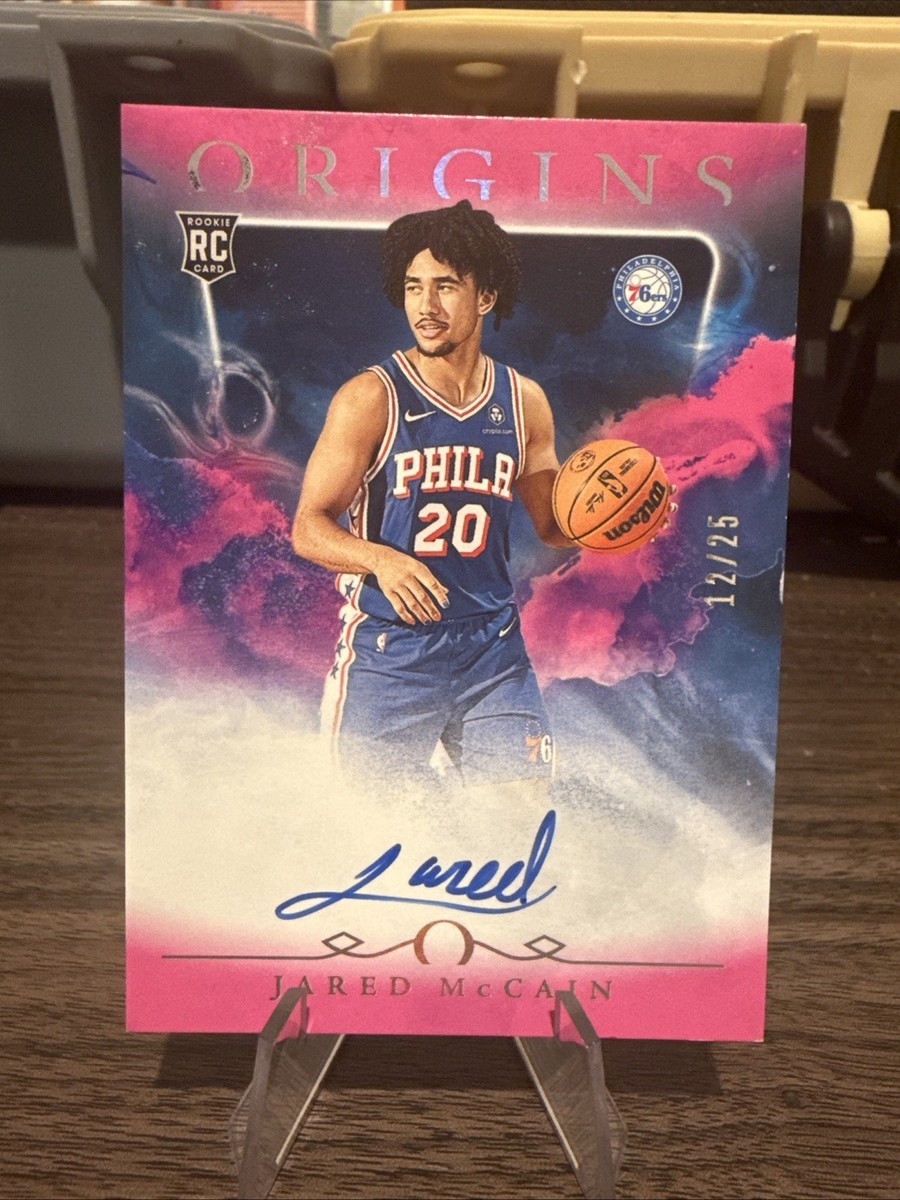 2024-25 Panini Origins Jared McCain Pink /25 Rookie On Card Auto