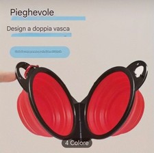 Ciotola Pieghevole Per Cani In Silicone - Portatile, Leggera, Con Moschettone, Per Viaggi E Escursioni - Foto 3